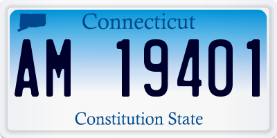 CT license plate AM19401