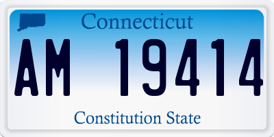 CT license plate AM19414