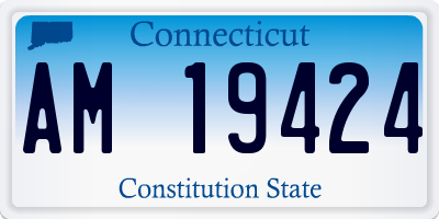 CT license plate AM19424