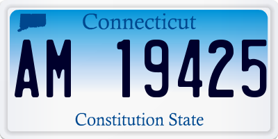 CT license plate AM19425