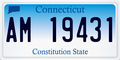 CT license plate AM19431