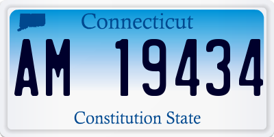 CT license plate AM19434
