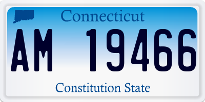 CT license plate AM19466