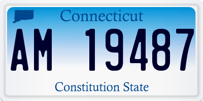 CT license plate AM19487