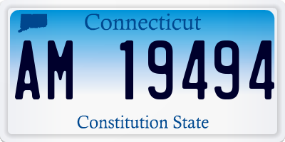 CT license plate AM19494