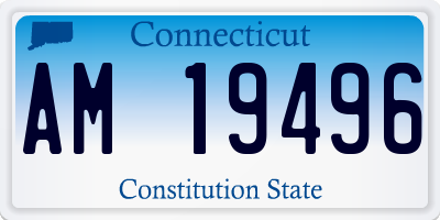 CT license plate AM19496