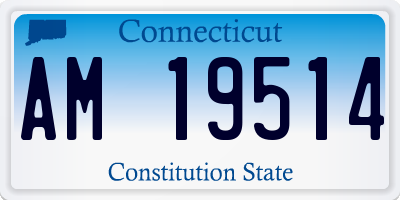CT license plate AM19514