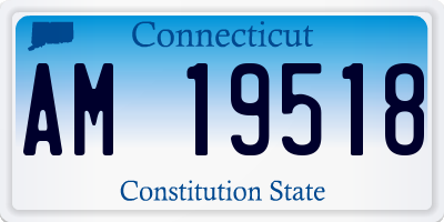 CT license plate AM19518
