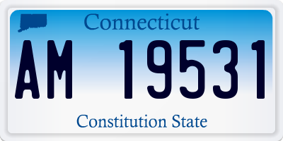 CT license plate AM19531
