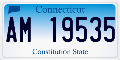 CT license plate AM19535