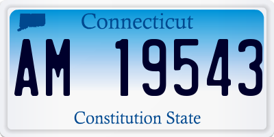 CT license plate AM19543