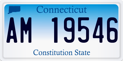CT license plate AM19546