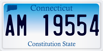 CT license plate AM19554