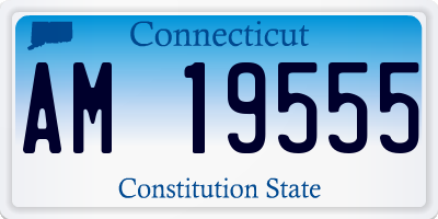 CT license plate AM19555