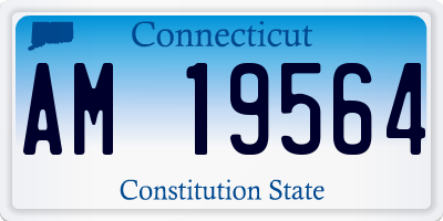CT license plate AM19564