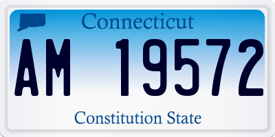 CT license plate AM19572