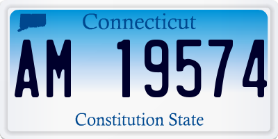 CT license plate AM19574