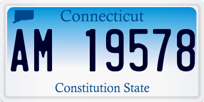 CT license plate AM19578