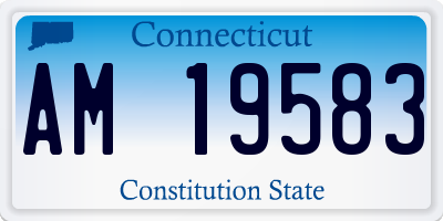 CT license plate AM19583