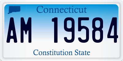 CT license plate AM19584