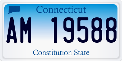 CT license plate AM19588