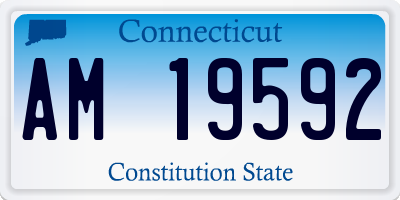CT license plate AM19592