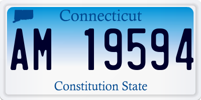 CT license plate AM19594