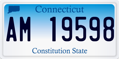 CT license plate AM19598