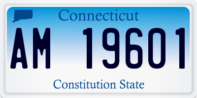 CT license plate AM19601