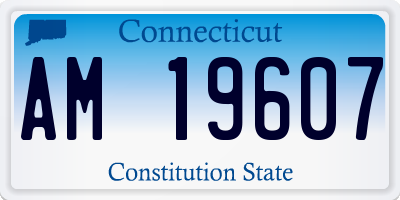 CT license plate AM19607