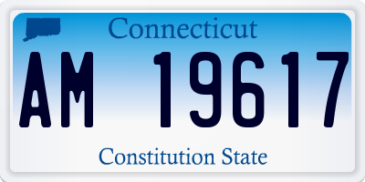 CT license plate AM19617