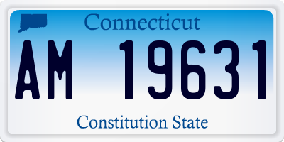 CT license plate AM19631