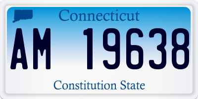CT license plate AM19638
