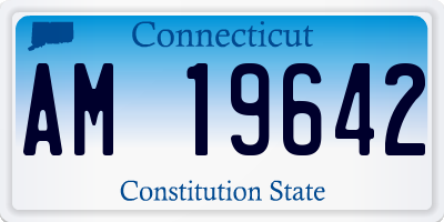 CT license plate AM19642