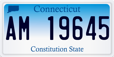 CT license plate AM19645