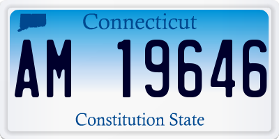 CT license plate AM19646