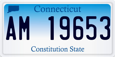 CT license plate AM19653