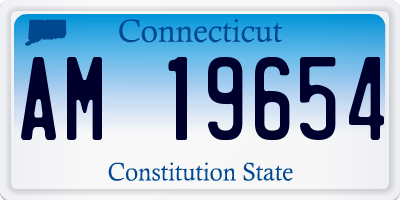 CT license plate AM19654