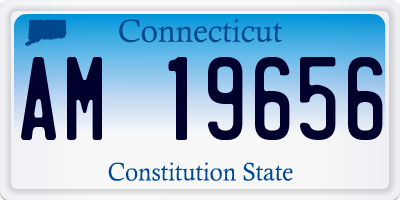 CT license plate AM19656