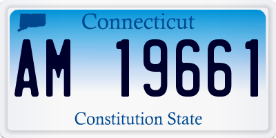 CT license plate AM19661