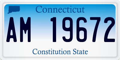 CT license plate AM19672