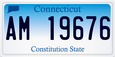 CT license plate AM19676