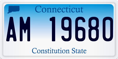 CT license plate AM19680