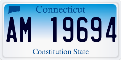CT license plate AM19694