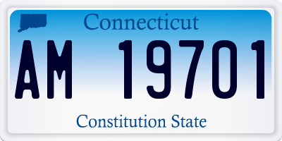 CT license plate AM19701