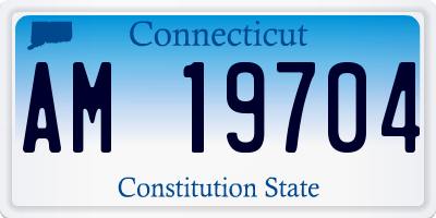 CT license plate AM19704