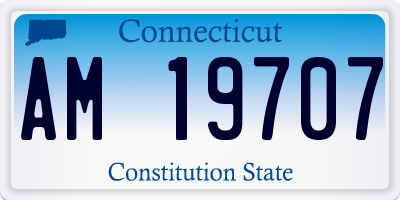 CT license plate AM19707