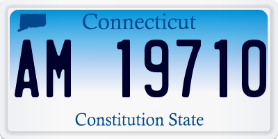 CT license plate AM19710