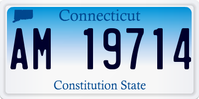 CT license plate AM19714