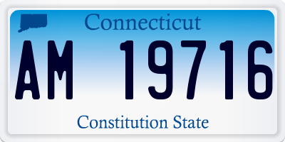 CT license plate AM19716